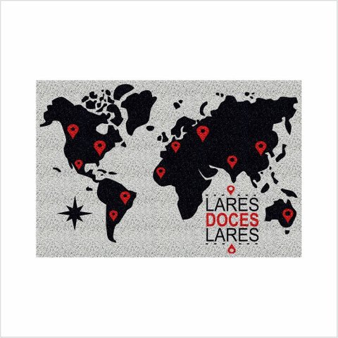 TAPETE MAPA MUNDI VIAJANTE MEDIDA PORTA.