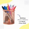 Kit Organizador, Porta Caneta e Lixeira Rose Gold Escritório - 4