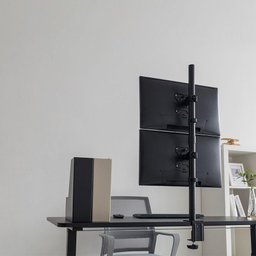 Suporte 2 Monitores Vertical Base Morsa V1224c Central Suportes - 4