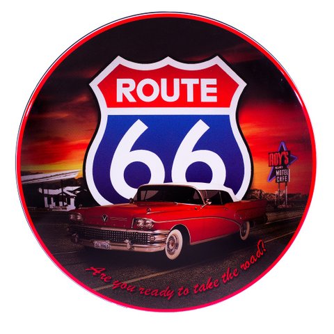 Luminoso de Parede Route Carro Retrô Vintage para Bar, Garagem, Churrasqueira, Espaço Gourmet