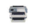 Ver imagem 1 de Kit 2 Marmitas Nitron Bom Apetite 800ML Bandeja C/ Divisórias e Válvula BPA Free Microondas Cor:Pret