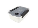 Ver imagem 5 de Kit 2 Marmitas Nitron Bom Apetite 800ML Bandeja C/ Divisórias e Válvula BPA Free Microondas Cor:Pret