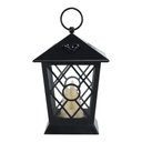 Ver imagem 2 de Lanterna Decorativa com Vela em LED Preto/Incolor 11,50 x 16 cm - 3116513 - Cromus