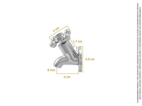 Torneira Chopeiras Bebedouro 100% Metal Padrão Universal C33 - 4