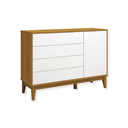 Ver imagem 7 de Quarto de Bebê Berço Evolution + Guarda Roupa 4P + Cômoda Sp Elfe Branco Fosco / Savana