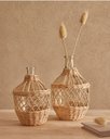 Ver imagem 2 de Vaso Decorativo Vidro com Fibra Natural 30x19cm- Mart 16849
