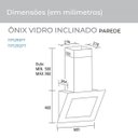 Ver imagem 2 de Coifa de Parede Onix Vidro Preto Inclinado 90 Cm Suggar