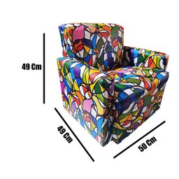 Poltrona Infantil Sofazinho Reforçada Decoração Modelos Colorido - 7