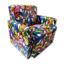 Poltrona Infantil Sofazinho Reforçada Decoração Modelos Colorido - 3