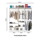 Ver imagem 4 de Closet Aberto Modulado para Solteiro 205cm Legacy Branco