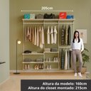 Ver imagem 5 de Closet Aberto Modulado para Solteiro 205cm Legacy Branco