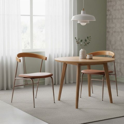 Conjunto 2 Cadeiras Minimalistas em Aço Escandinavia Fratini
