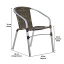 Ver imagem 6 de Kit Jogo de 4 Cadeiras e Mesa Floripa em Alumínio com 2 Espreguiçadeiras Roma Regulável e Trama Orig