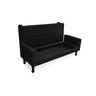 Recamier Baú Fênix para Cama Queen 160cm Suede Preto - Incasa Decor - 3