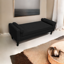 Ver imagem 2 de Recamier Baú Fênix para Cama Queen 160cm Suede Preto - Incasa Decor