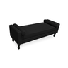 Recamier Baú Fênix para Cama Queen 160cm Suede Preto - Incasa Decor - 1