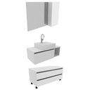 Ver imagem 1 de Conjunto Para Banheiro Armarios Com Cuba Bn1 Branco