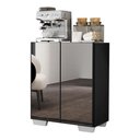 Ver mais imagens de Aparador Buffet 4 Portas Com Espelho E Pés Quadrados Vegas V3560 Preto/Branco Preto/Branco
