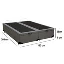 Ver imagem 3 de Cama Box Baú King Bipartido Sintético Sereneprime Cinza 192x203x44