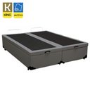 Ver imagem 2 de Cama Box Baú King Bipartido Sintético Sereneprime Cinza 192x203x44