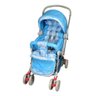 Carrinho de Bebê Passeio Vira Berço Cb:Azul-Claro - 3