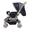 Carrinho de Bebê Passeio Vira Berço Cb:Azul-Claro - 7