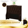 Conjunto Cabeceira Esparta + Calçadeira Munique 1,95 Material Sintético Facto Marrom Escuro - Star C - 5