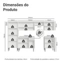 Ver imagem 4 de Armário de Cozinha Completa 293cm Branco Emilly Madesa 02