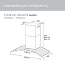 Ver imagem 2 de Coifa de Parede Suggar Esmeralda 80cm Inox 220V .TP3082IX