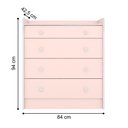 Ver imagem 3 de 2523 - Comoda com Trocador Doce Sonho Rosa Acetinado (2523.91) + 825 - G. Roupa Inf. 2pts Doce Sonho