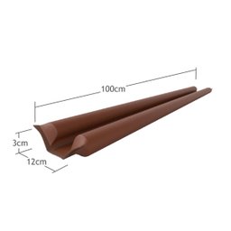 Veda Fresta Protetor Porta Rolinho Impermeável 100Cm Comfort Door Vedação Contra Poeira Inseto Marro - 4
