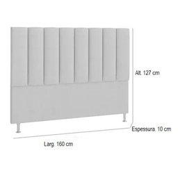 Cabeceira Estofada Cama Box Queen 160 Cm Rose - 2 Cabeceira Estofada Cama Box Queen 160 Cm Rose - 2