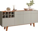 Ver imagem 1 de Buffet Duna 3 Portas 1 Gaveta e Adega Mv - Rei de Casa Off White/naturale