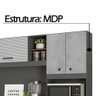 Cozinha Compacta Alecrim 7 Portas 1 Gaveta Nicioli Cor:chumbo/concreto - 3