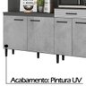 Cozinha Compacta Alecrim 7 Portas 1 Gaveta Nicioli Cor:chumbo/concreto - 4