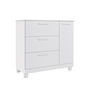 Ver imagem 1 de Cômoda Infantil Jujuba 3 Gavetas MDF Puxador Revestido Branco Loja Doce Lar