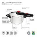 Ver imagem 3 de Panela de Pressão Tramontina Solar em Aço Inox Fundo Triplo com 5 Dispositivos de Segurança 22cm