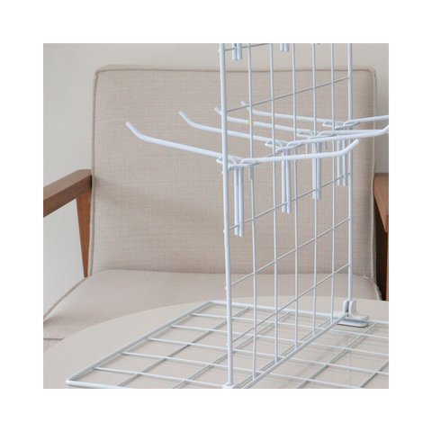 Expositor para Chaveiro e Bijuteria 0,30 X 0,40m com 16 Ganchos - Cor:branco