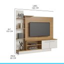 Ver imagem 3 de Painel com Rack Completo para Tv 50 Pol. 165 X 155 Cm Mdp Carvalho 0633 Menu