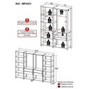 Ver imagem 4 de Guarda Roupas Closet Modulado 205cm 4 Peças com 4 Gavetas e Cabideiros Multimóveis Mp4321 Preto