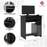 Escrivaninha Mesa Computador Office Compacta Pratica - Ej Moveis:preto - 3