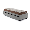 Ver imagem 4 de Bicama Box Solteiro Courino Linho 88x188 com Dois Colchões Relax Adorabile Molas Ensacadas Eco