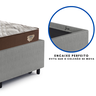 Bicama Box Solteiro Courino Linho 88x188 com Dois Colchões Relax Adorabile Molas Ensacadas Eco - 10