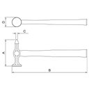 Ver imagem 3 de Martelo Chapeador Ponta Curta 300 G Tramontina Pro Tramontina