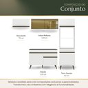 Ver imagem 6 de Armário Cozinha Modulada Completa 252cm Florença Multimóveis MP2447 Branco