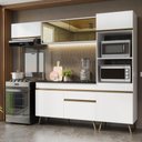 Ver imagem 1 de Armário Cozinha Modulada Completa 252cm Florença Multimóveis MP2447 Branco