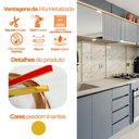 Ver imagem 5 de Fita Metalizada Auto Colante Pvc 11mm P Decoração de Móveis e Paredes Dourado 5m