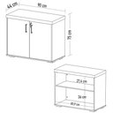 Ver imagem 4 de Balcão para Escritório 90cm 2 Portas Corp A06 Charuto/preto - Mpozenato