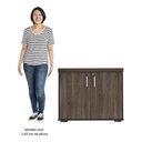Ver imagem 5 de Balcão para Escritório 90cm 2 Portas Corp A06 Charuto/preto - Mpozenato