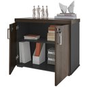 Ver imagem 7 de Balcão para Escritório 90cm 2 Portas Corp A06 Charuto/preto - Mpozenato